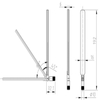  Antena de goma SMA macho GL-DY410 de 192 mm de largo y 4 g