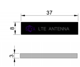Dimensiones de la antena de parche SMD