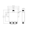  Divisor de 3 vías 617-3800MHz 50W GL-740-3-NF