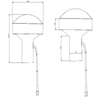 Antena GNSS marina de montaje con tornillos para exterior 005