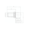 C06 Dibujo Conector SMA R/A para soldadura de PCB