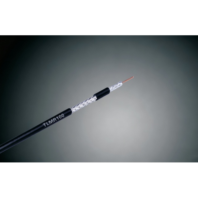 Cable coaxial de 50 Ω y 15 GHz con cubierta de PVC negra